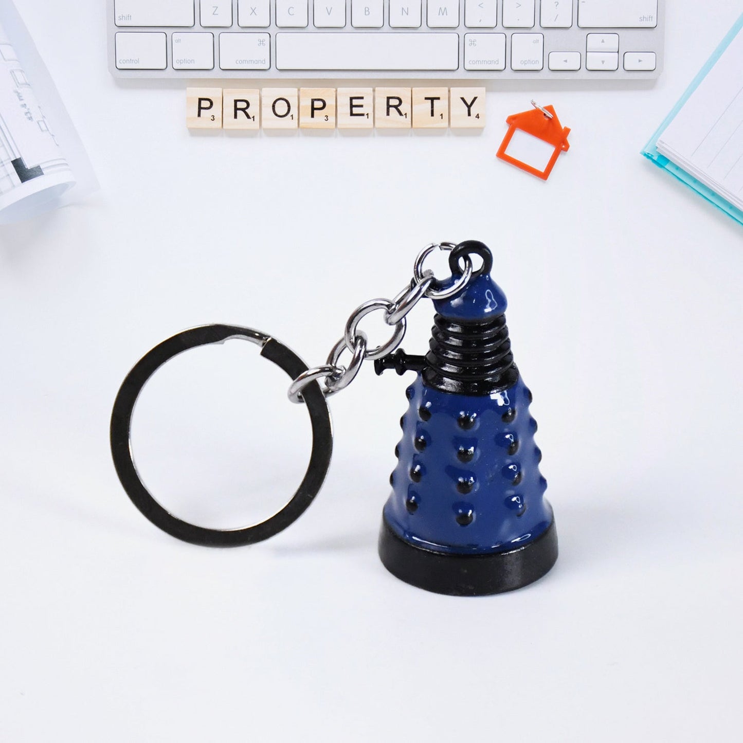 Stylish minimalist metal keychain from Indo Glow collection
