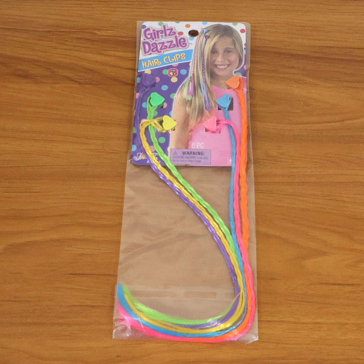 Multicolor braided hair streaks clip-in set for girls and kids styling fun