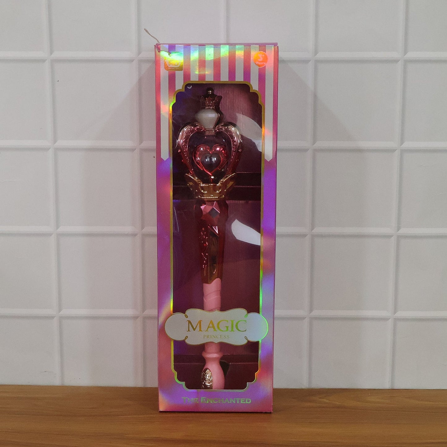 Kids playing with princess magic wand