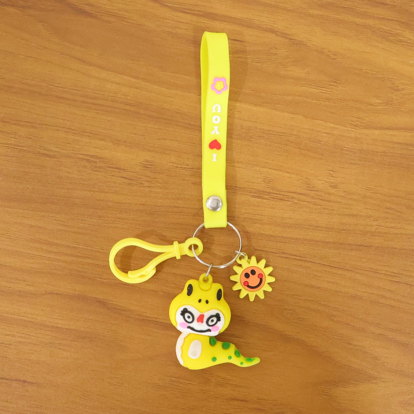 Kawaii dinosaur keychain decorative charm for kids and teens