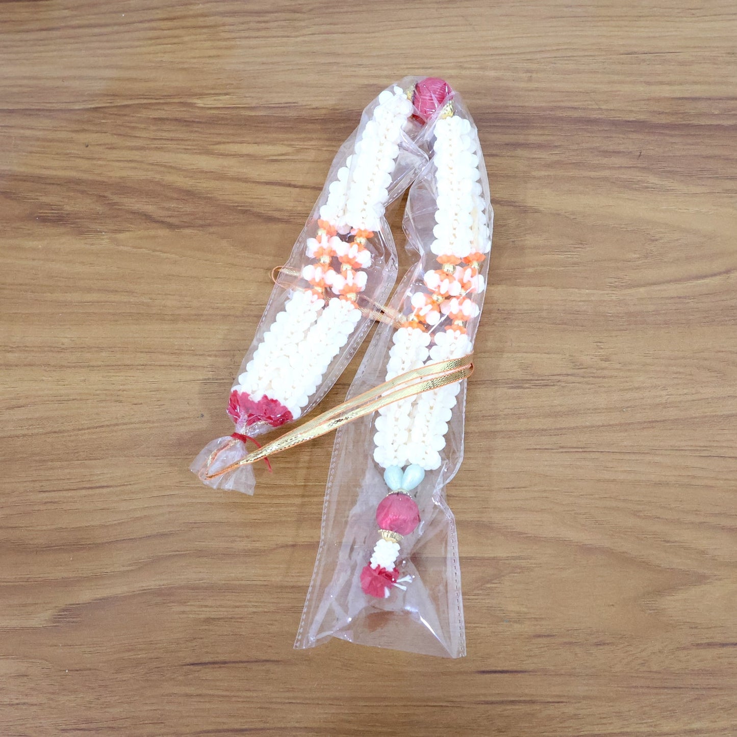 Decorative Indian pooja gajra garland with traditional design