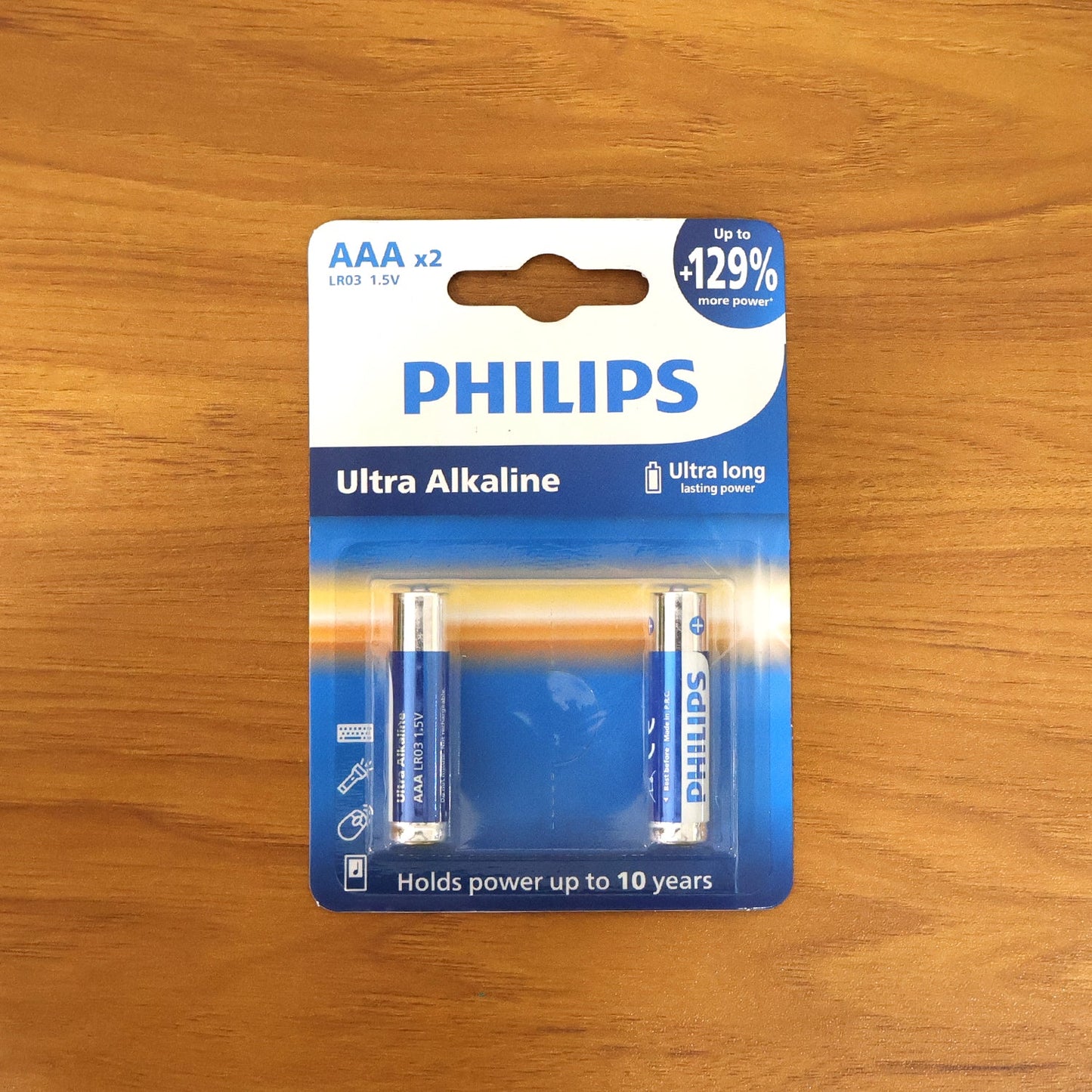 Long-lasting alkaline AAA batteries for household devices