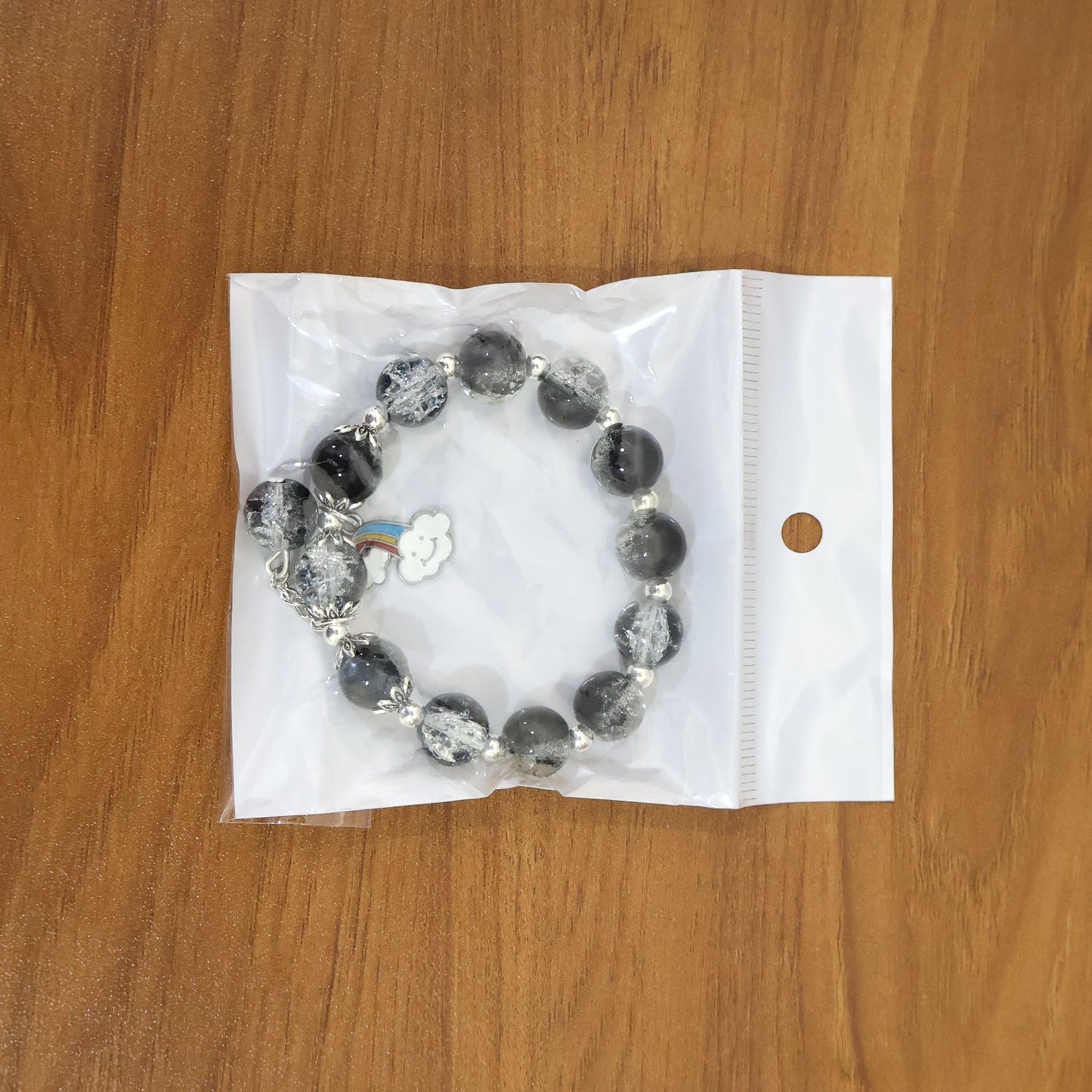 Stylish stretchable bracelet with bead dangler charm accessory
