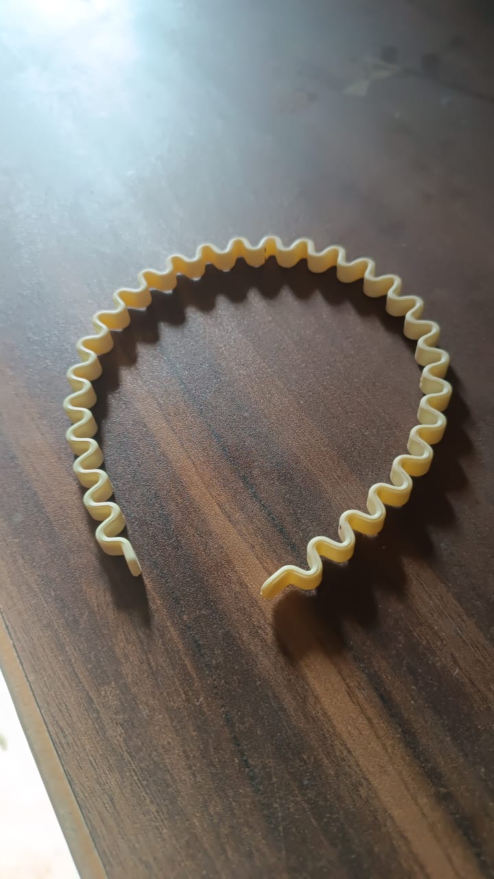 Plastic headband accessory for hair styling and daily use