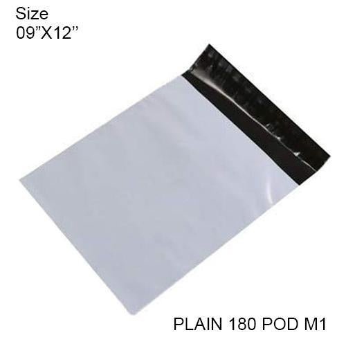 Plain 09x12 inch tamper-proof bags for secure courier deliveries.