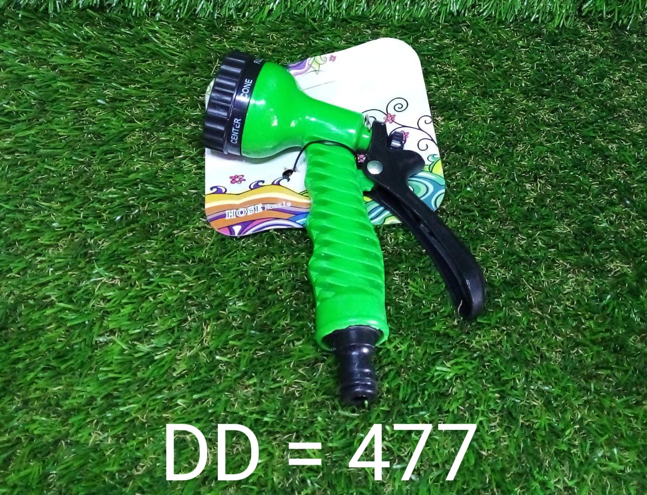 Full view of the durable garden hose nozzle and tap adapter set.