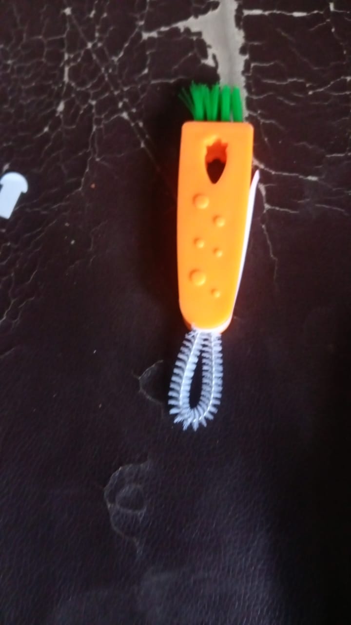 Retail packaging of the 3-in-1 multifunctional bottle cleaning brush set.