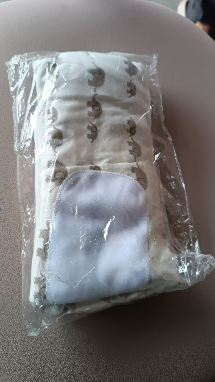 Animal print baby swaddle wrap for newborns in soft cotton