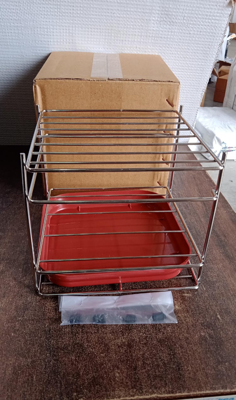 Versatile stainless steel storage stand for home kitchen organization