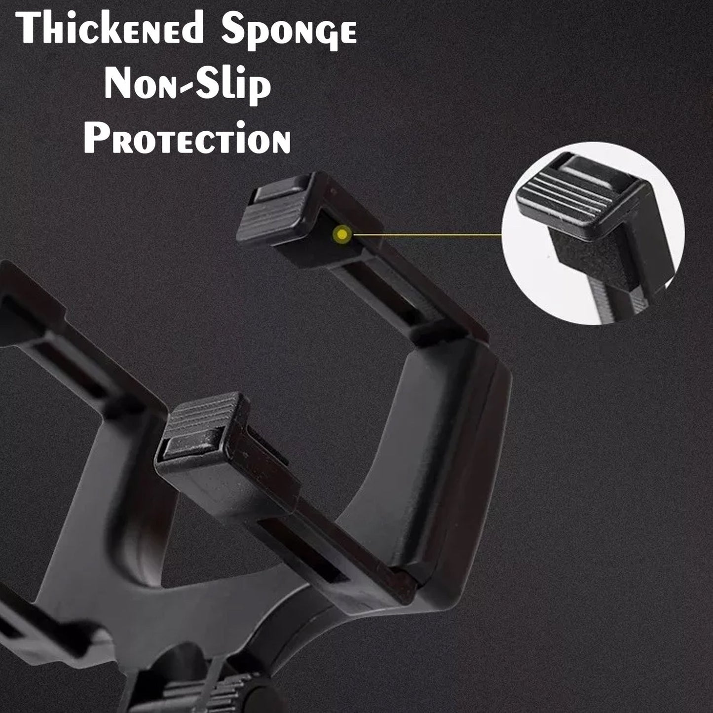 Components of the car rearview mobile holder laid out.