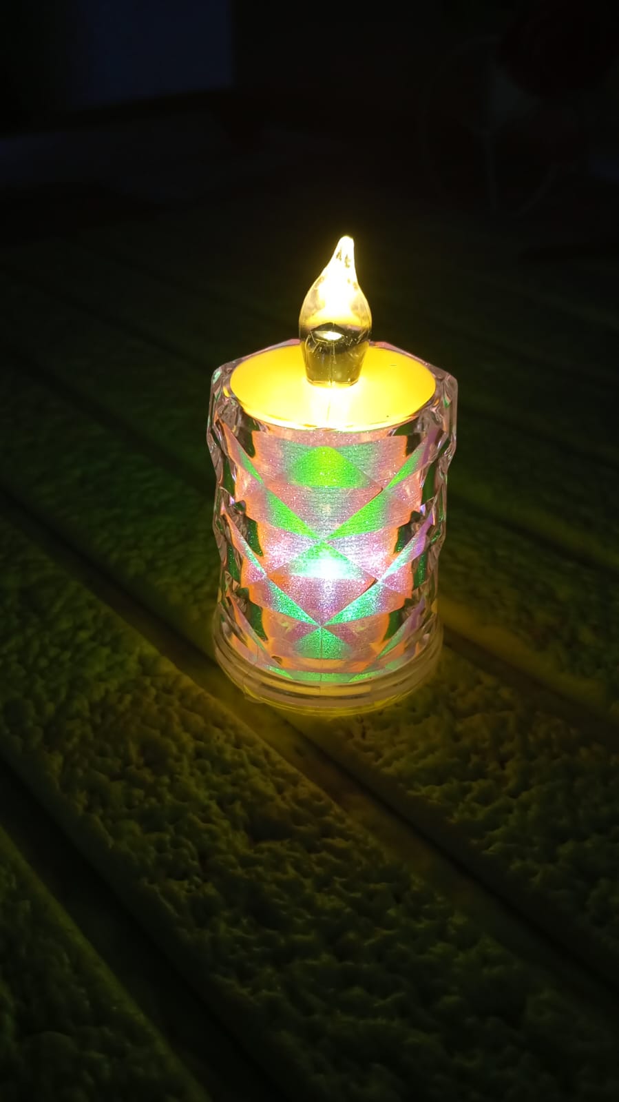 Set of warm yellow LED tealight candles, offering a safe and easy lighting solution.