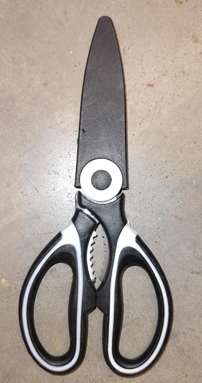 Angled view of the Multi-Function Kitchen Scissor showcasing its ergonomic design.