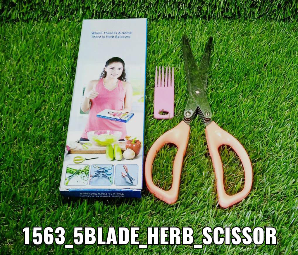 Stainless steel vegetable scissors with five blades for efficient cutting