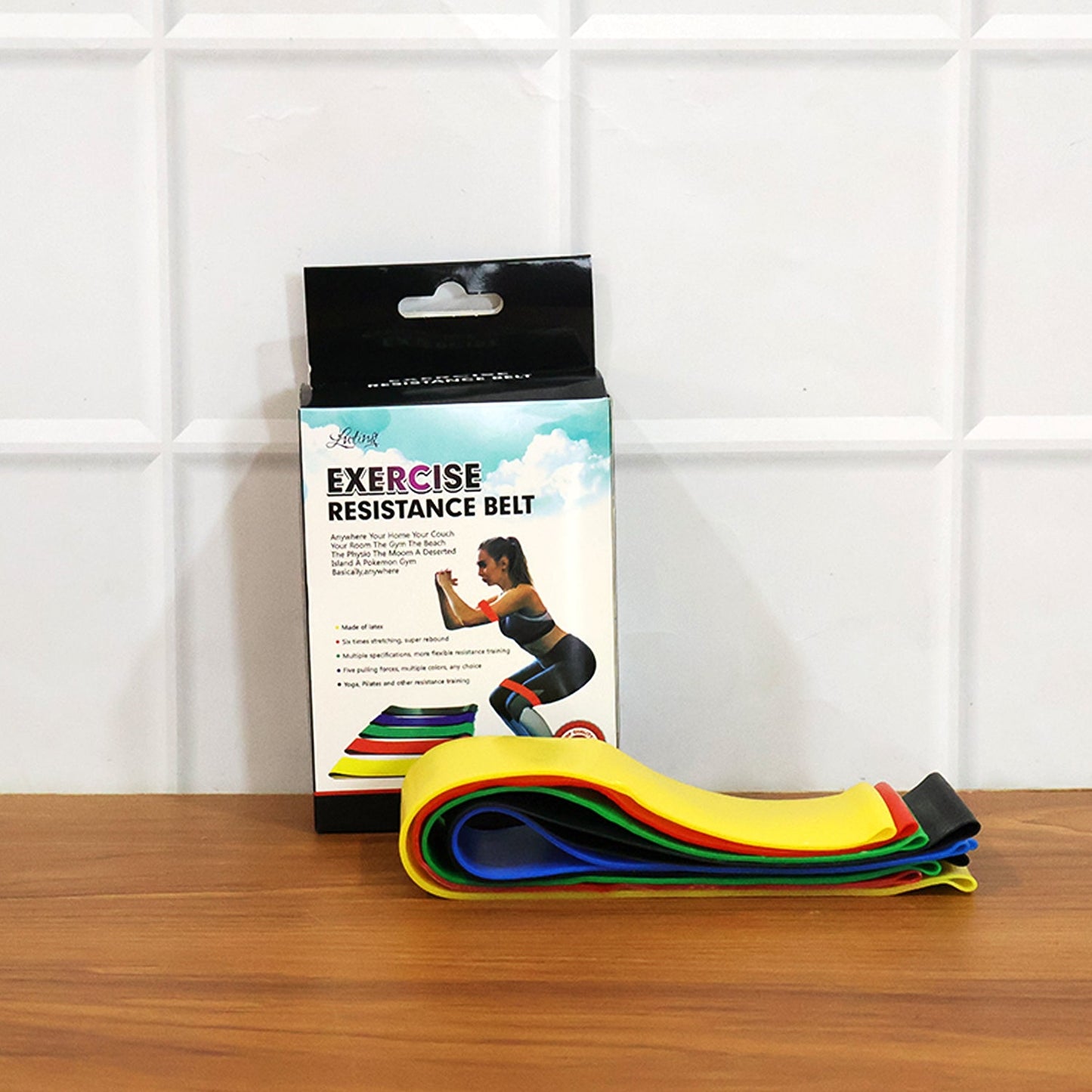 Home exercise resistance bands set for full body workout
