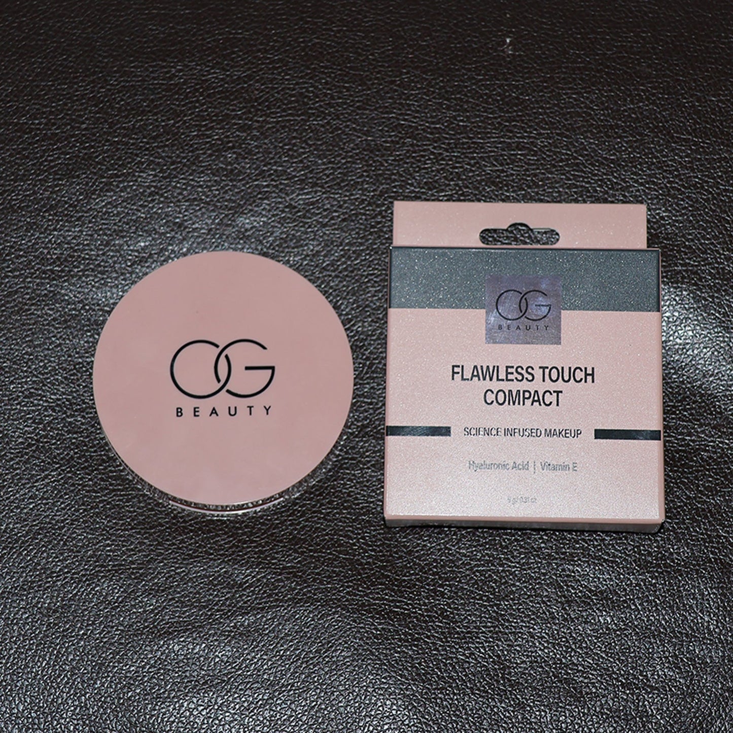 OG Beauty Java Compact Powder showing powder surface texture