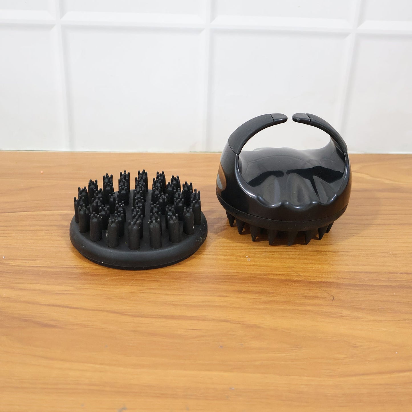 Deep scalp cleansing shampoo brush with ergonomic grip