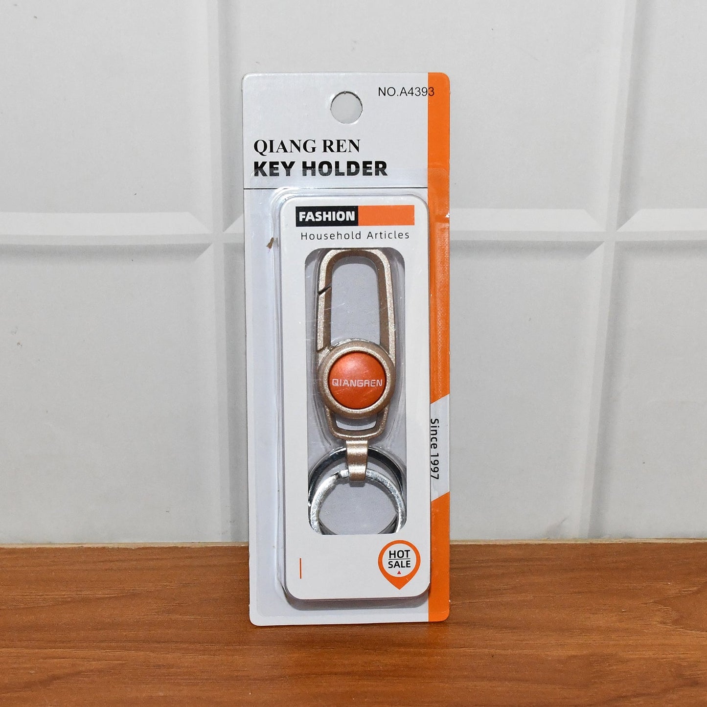Lifestyle image of premium metal keychain carabiner clip used for key management