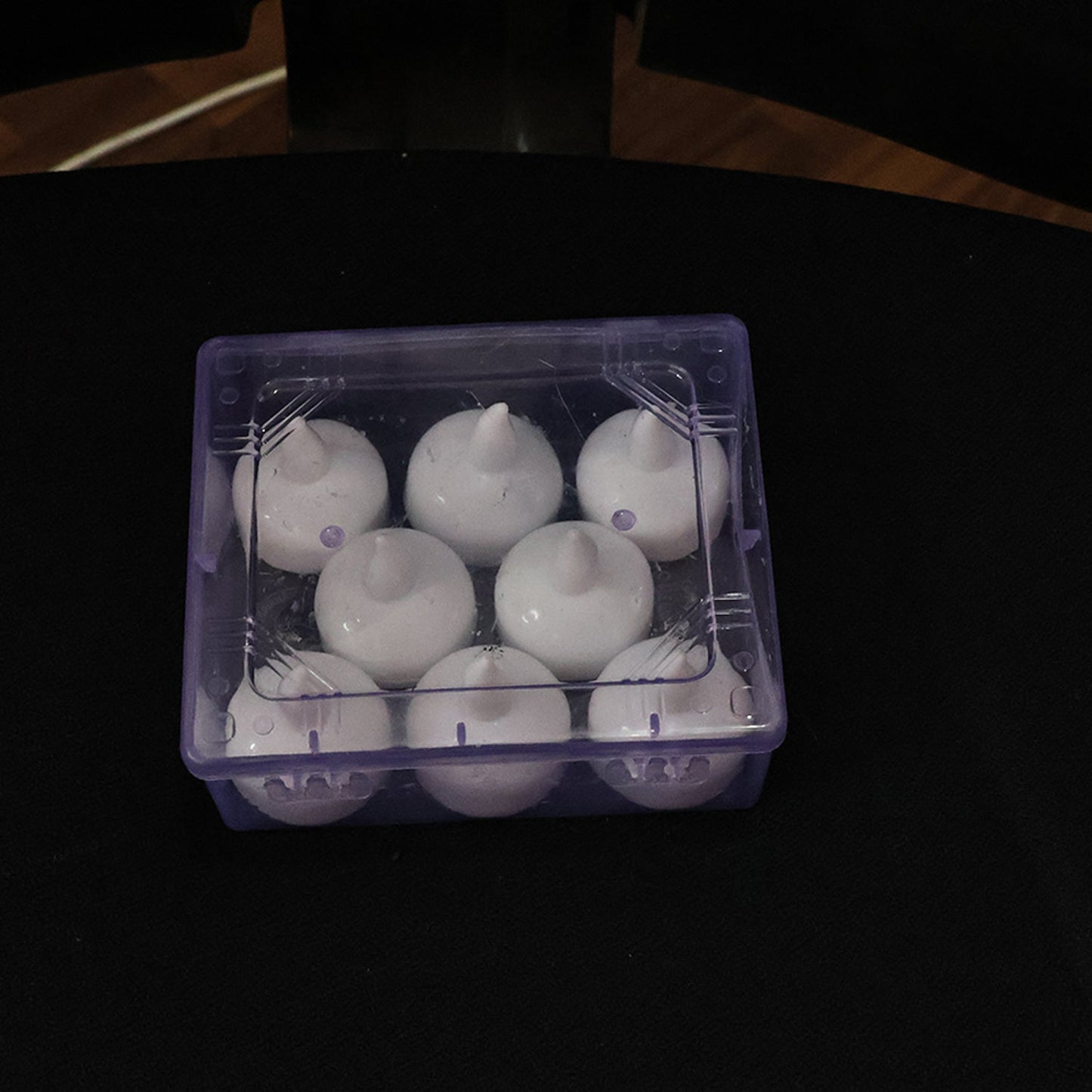 Pack of 8 battery operated round LED flameless tealight candles for party and puja use