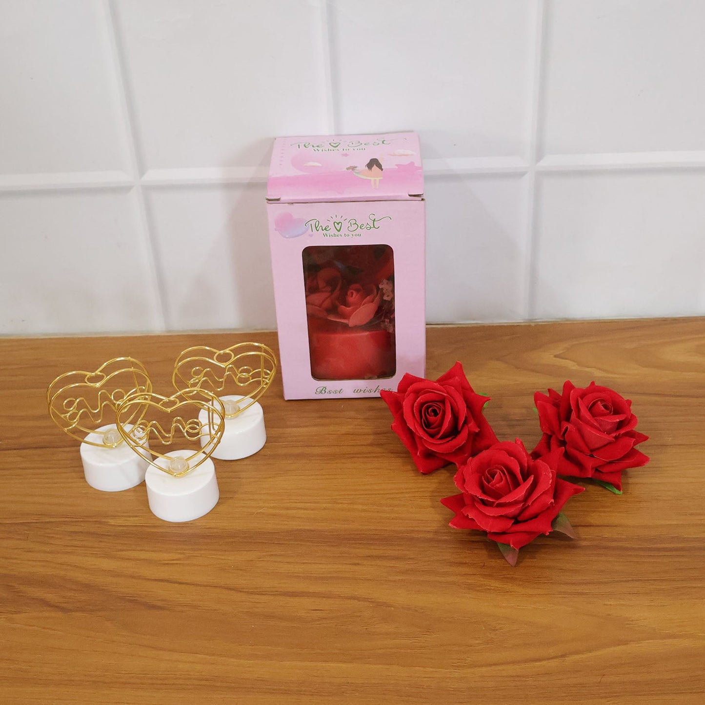 Elegant romantic heart love décor displayed in home setting