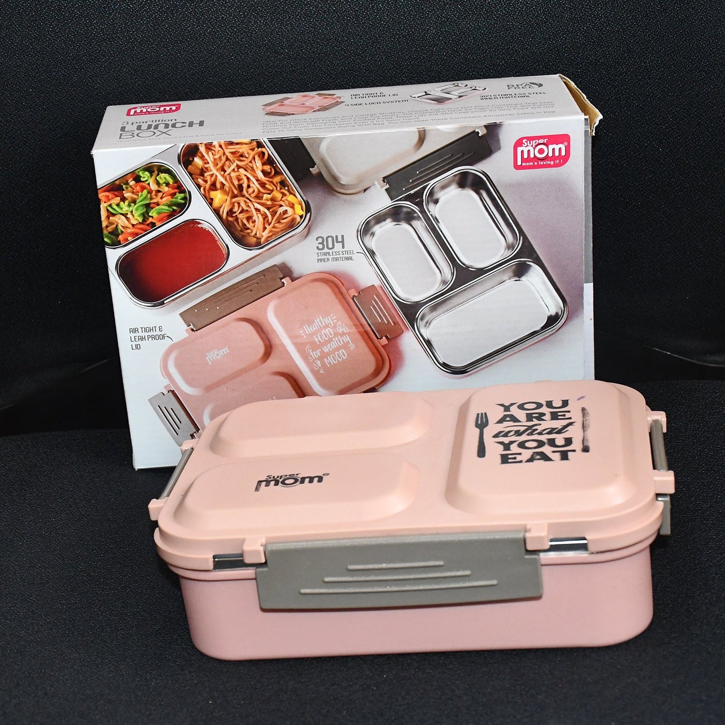 Portable stainless steel lunch box perfect for travel and daily use