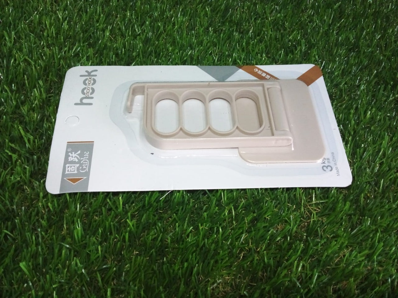 Durable single door hook for use in bathroom, kitchen, bedroom, or office.