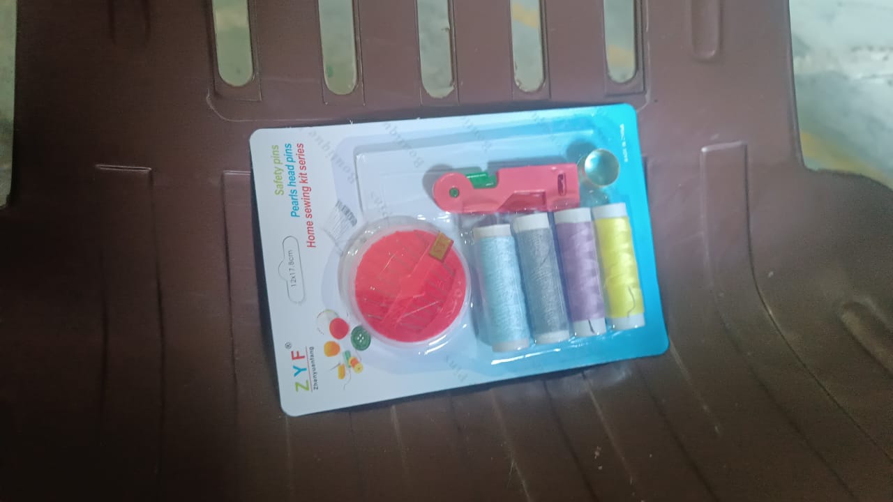 Compact sewing kit packed and ready for use