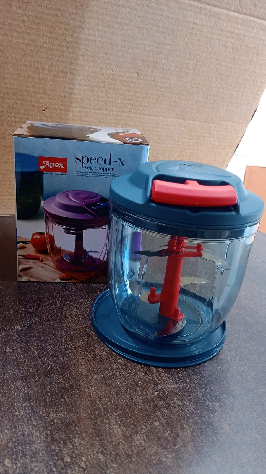 Packaged Apex Speed-X hand vegetable chopper box