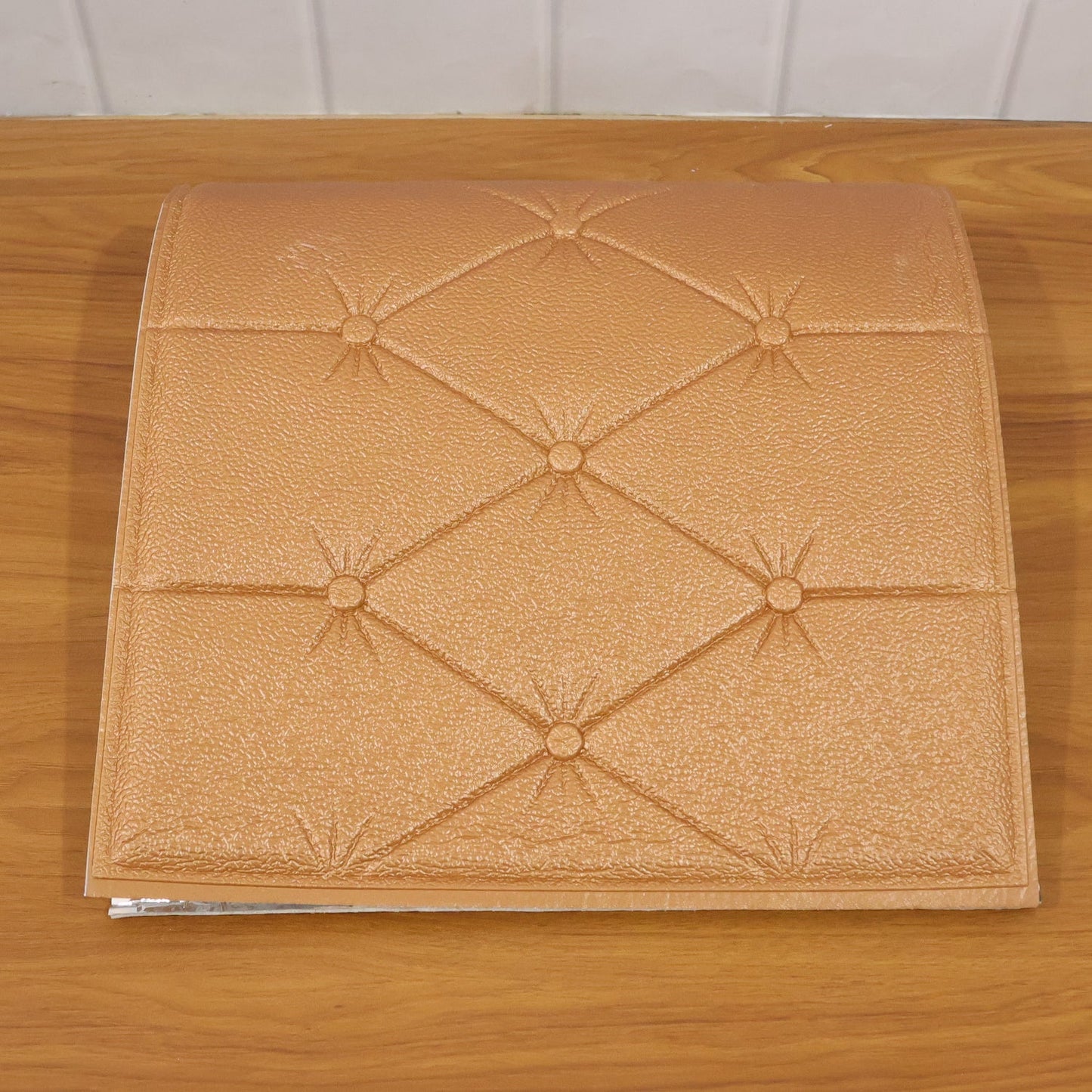 DIY self adhesive brown foam wall decor for easy decoration