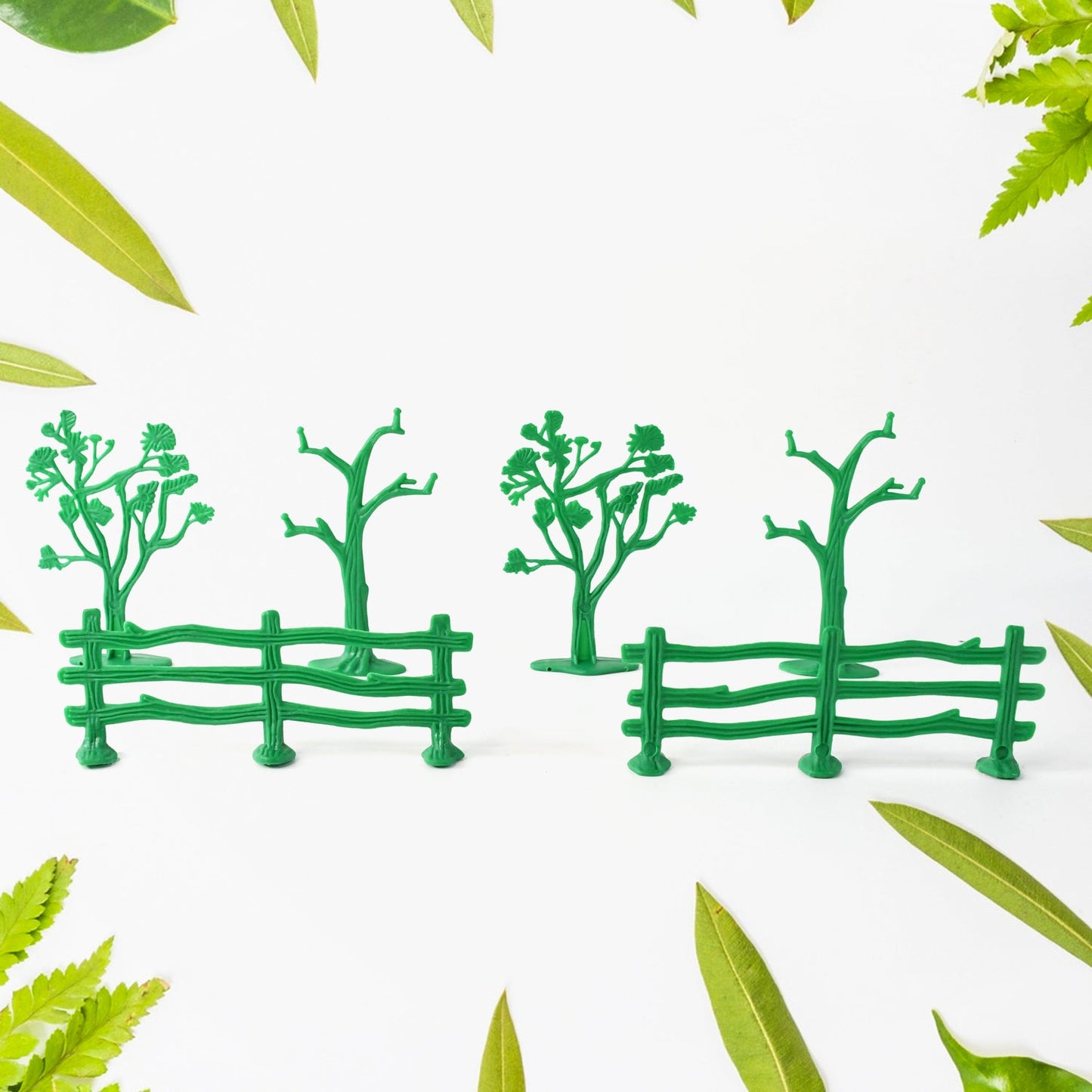 Arranged Animal Kingdom toy set with jungle animals and accessories for children