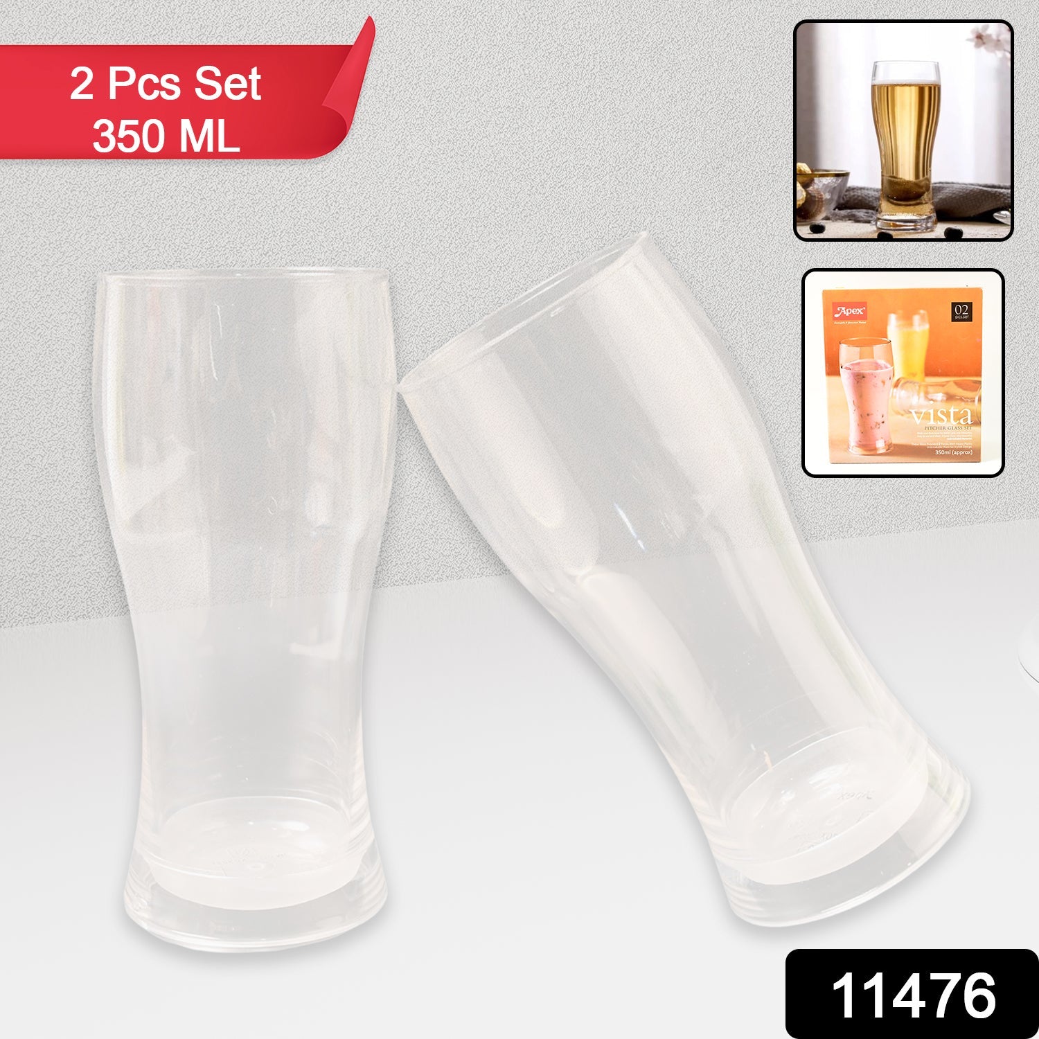 Durable plastic glass set ideal for serving beverages safely