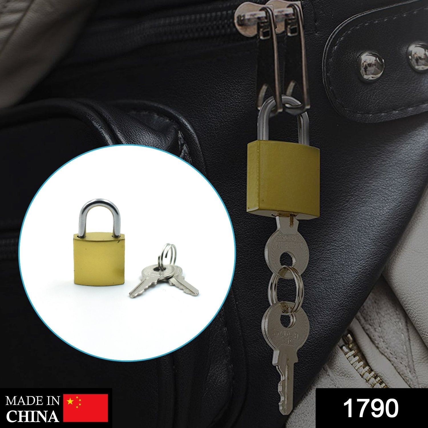Front view of the durable FortiLock Imitation Copper Lock with keyhole.