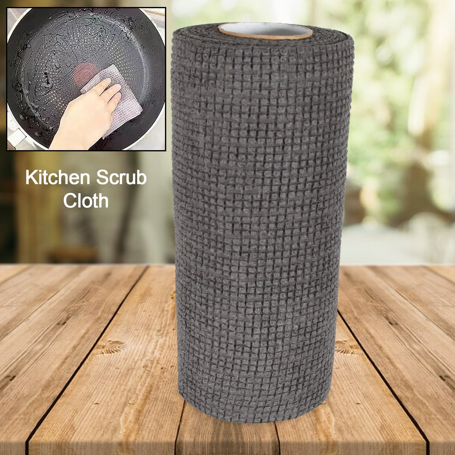 Close-up of the textured surface of the reusable kitchen scrub cloth.