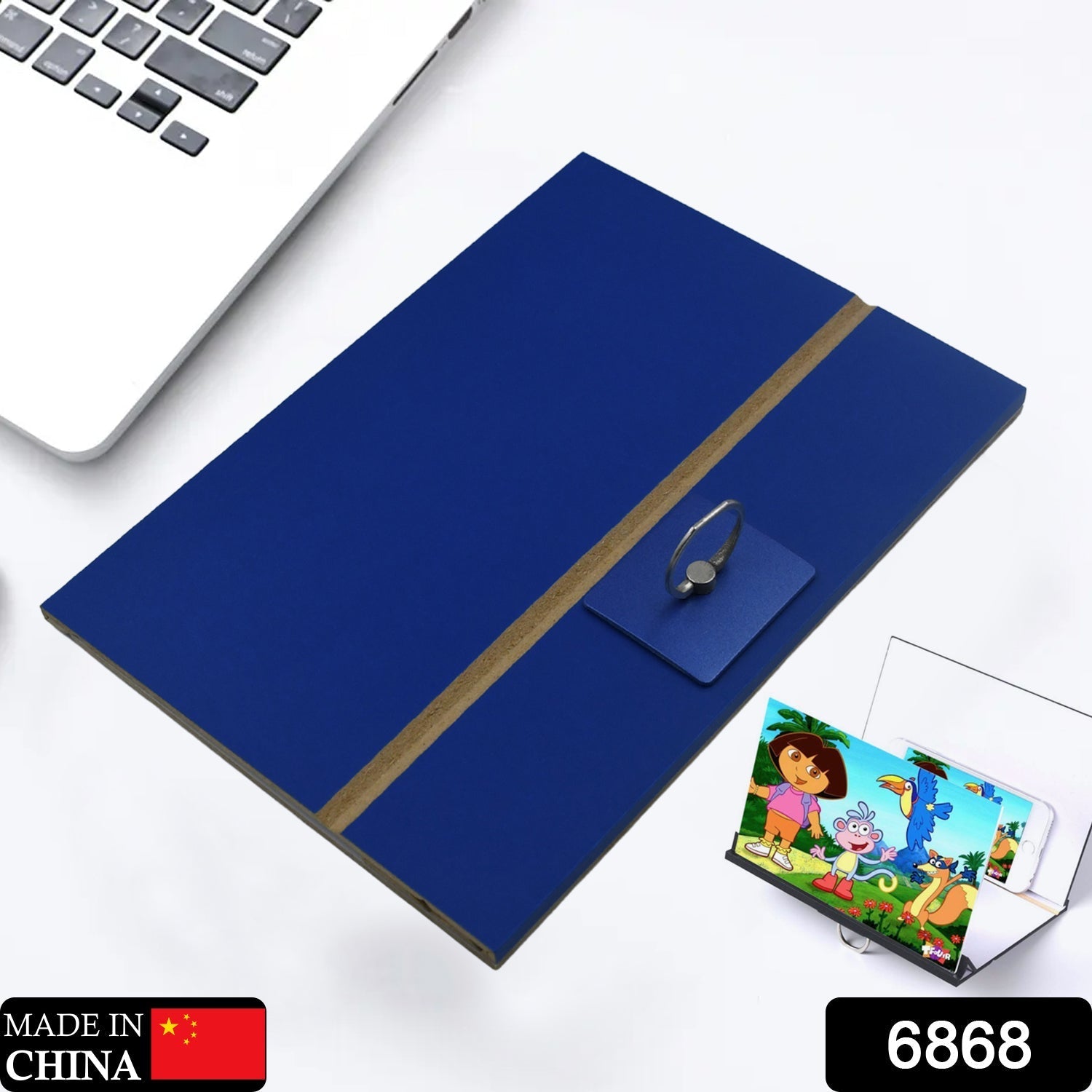 Sleek black phone screen magnifier with a foldable design.