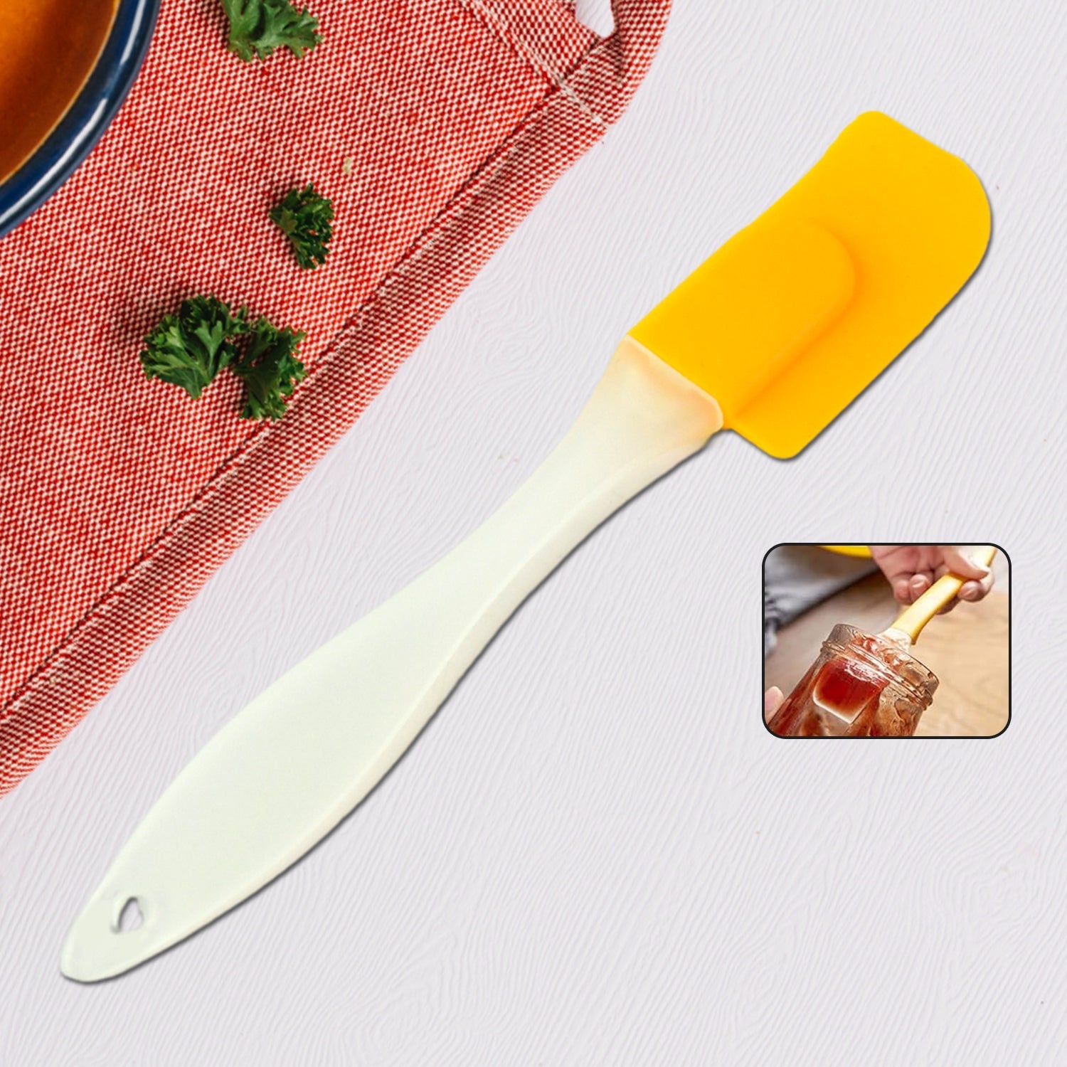 Silicone spatula cooking and baking utensil ready for kitchen tasks