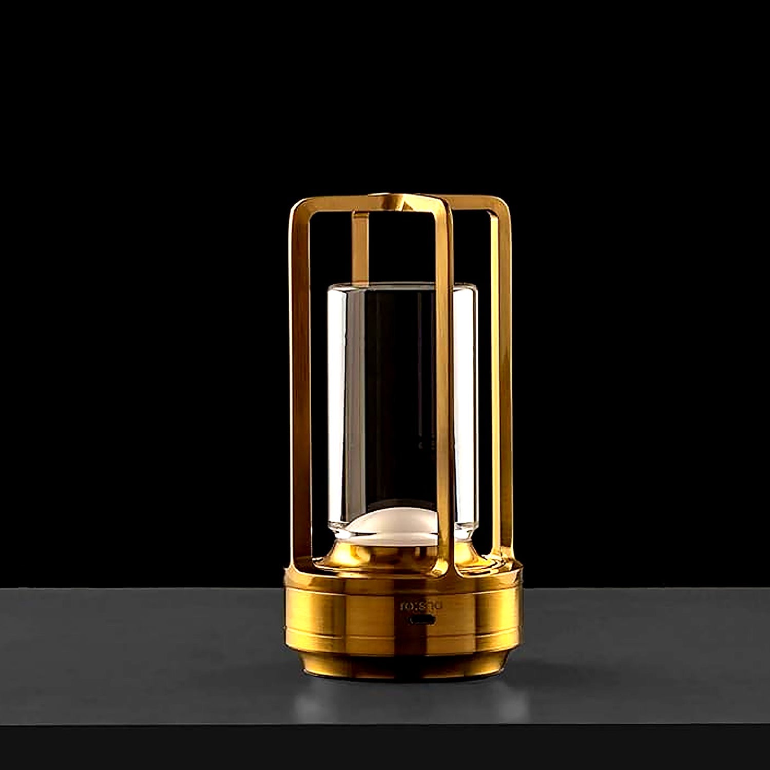 Base of the Crystal Table Lamp showing the intuitive touch control for light modes.