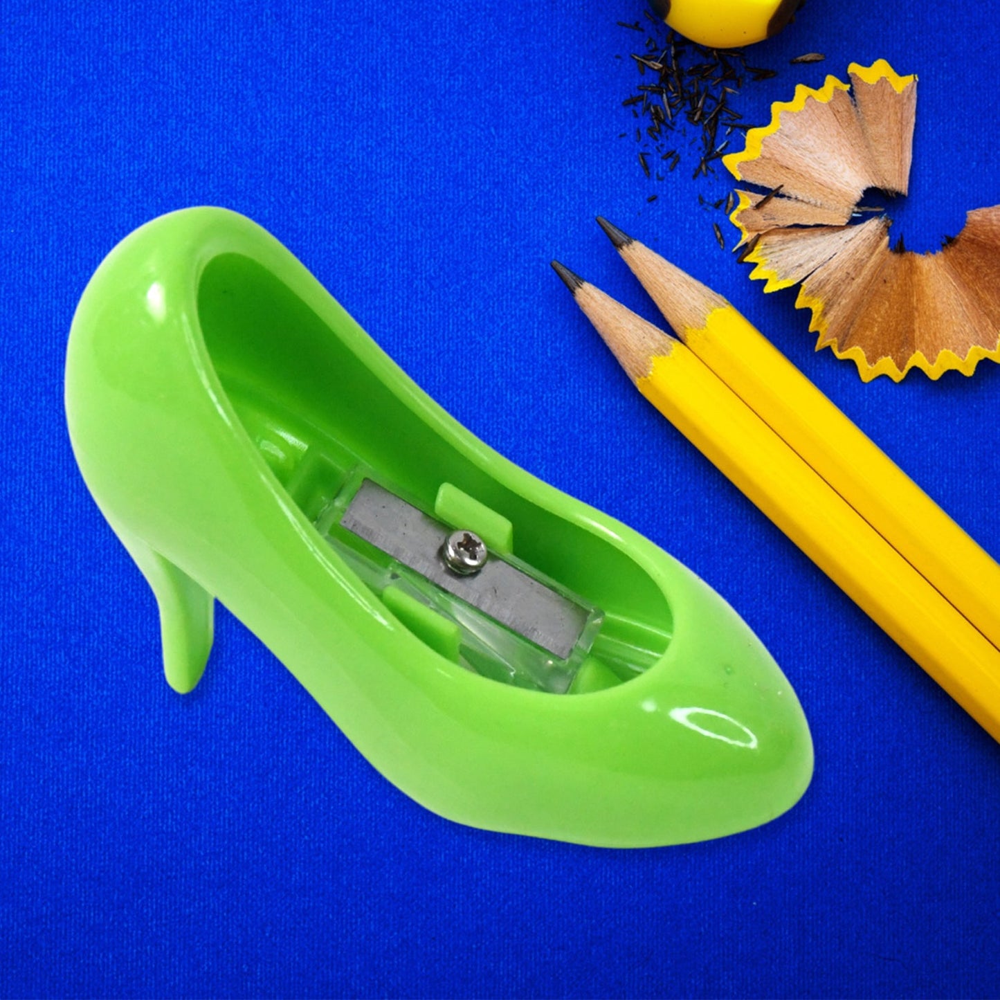 High heels pencil sharpener with steel blade in mix colors