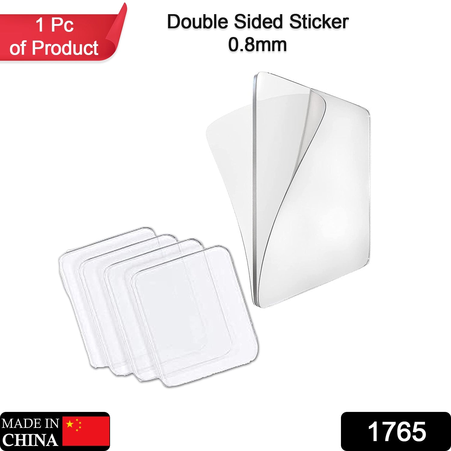 Strong waterproof double-sided tape holding items securely on a wall.