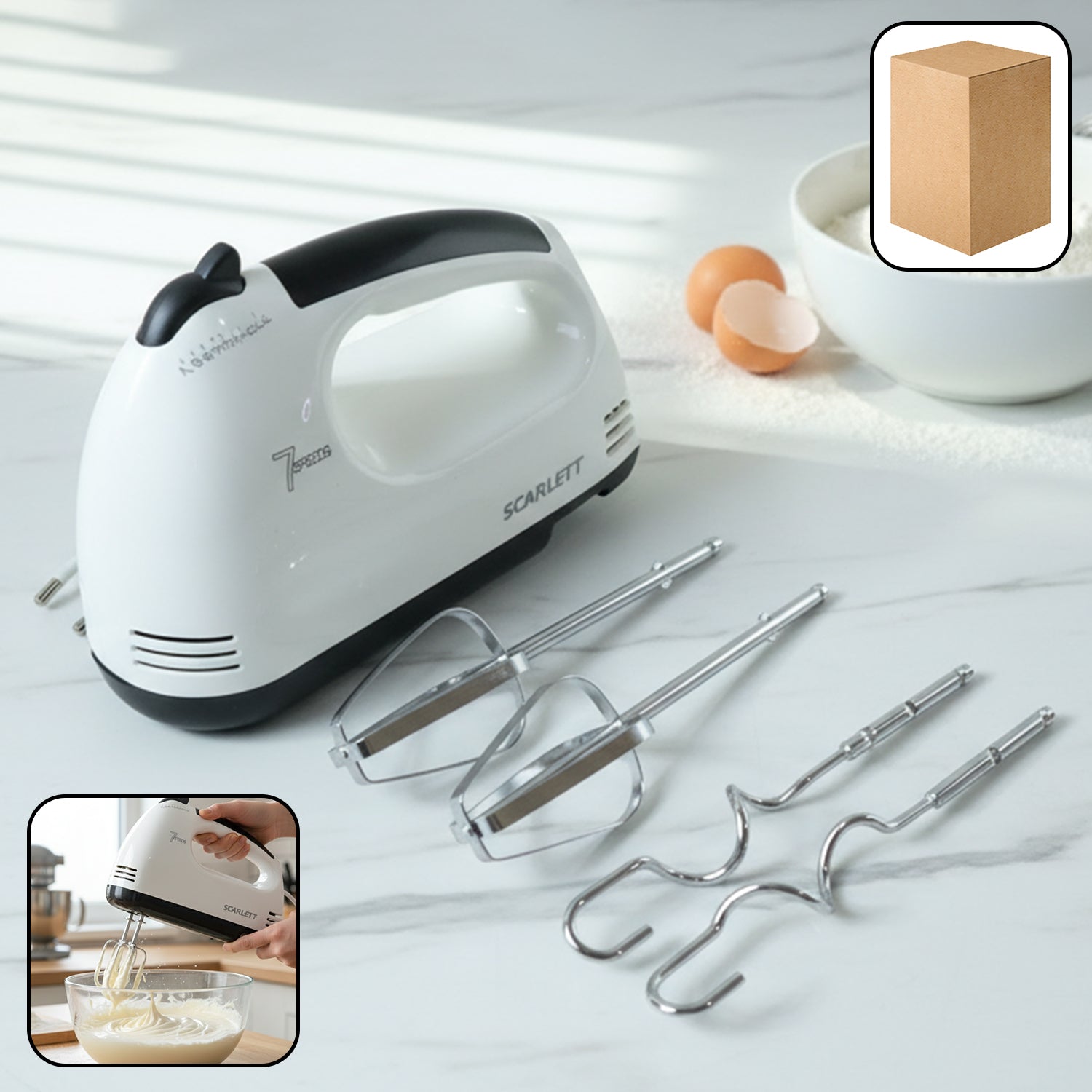 Electric cake mixer perfect for baking tasks and cake batter preparation