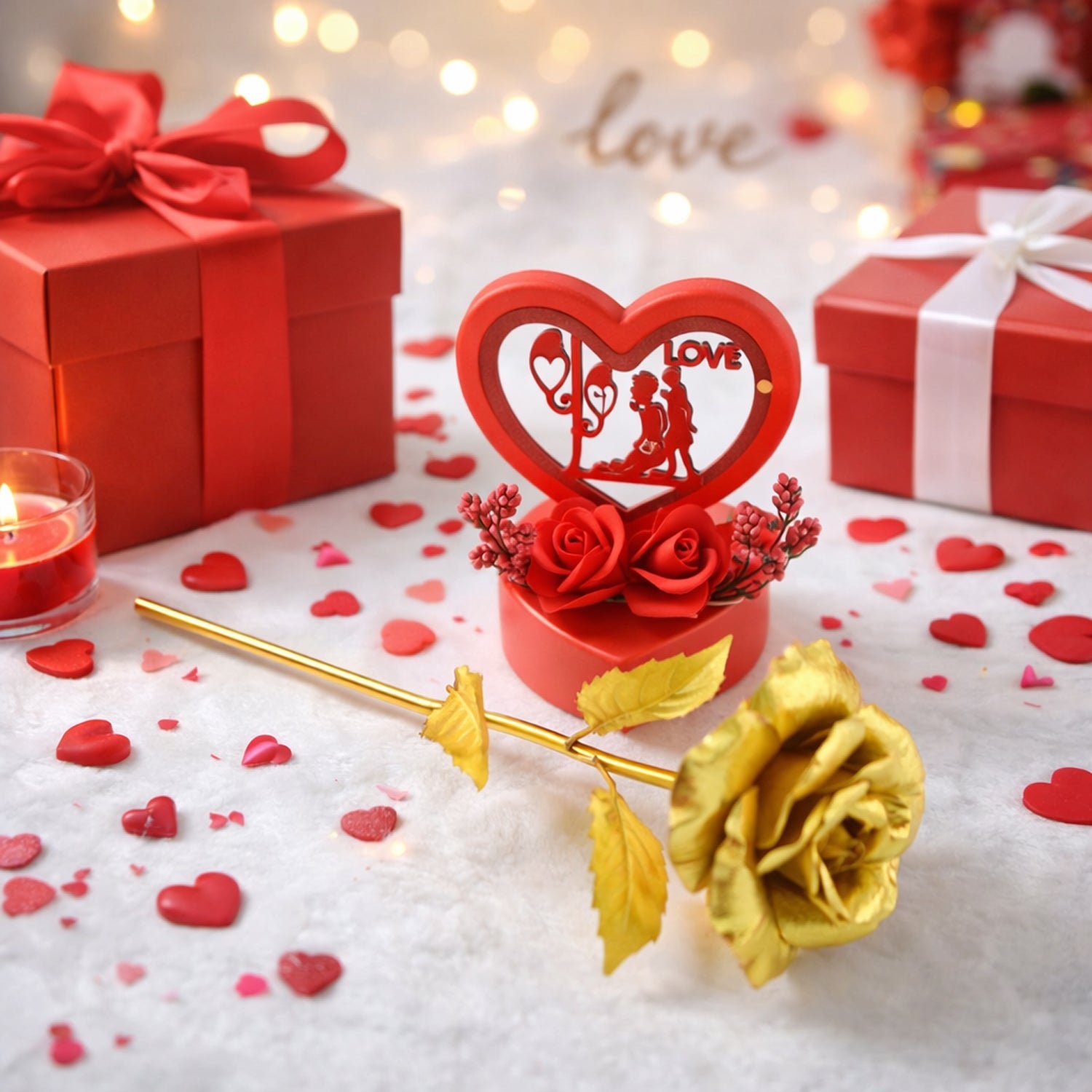 Heart Love Decorative Showpiece with heart-shaped décor centerpiece