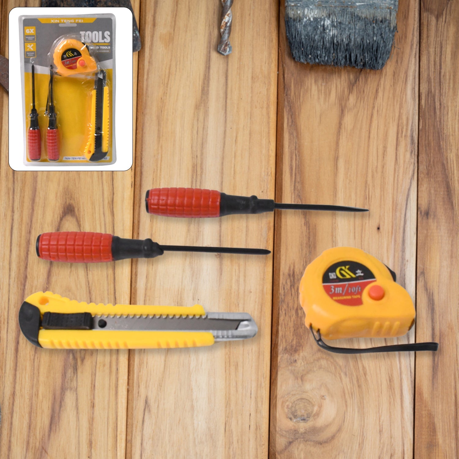 Power Hand 4-in-1 tool kit components neatly arranged in storage case