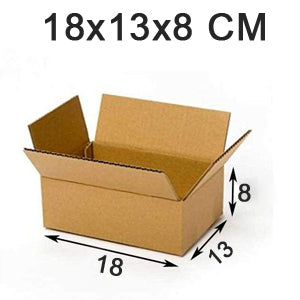 Top view of several brown shipping boxes arranged, highlighting their uniform design.