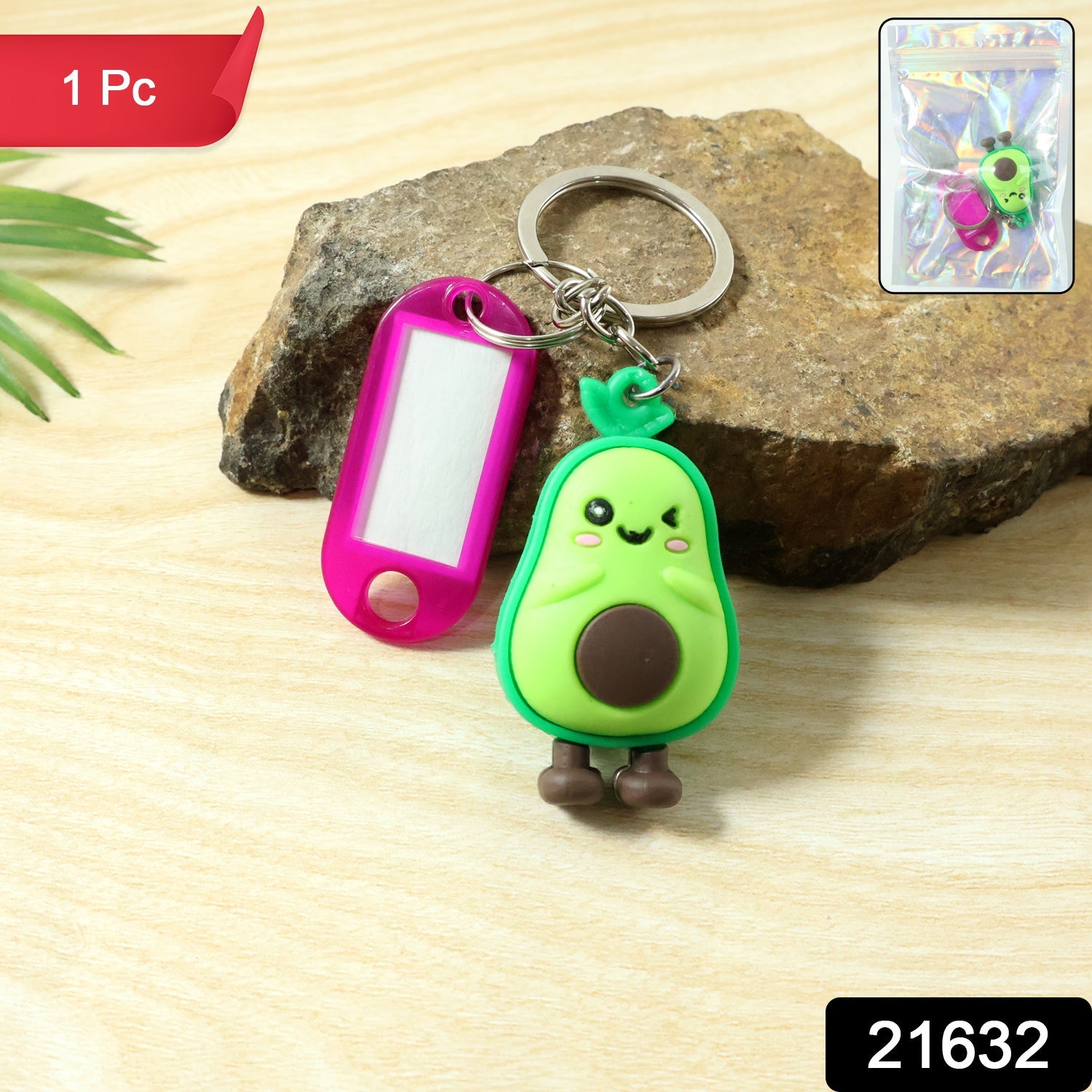 Decorative cartoon keychain with cute multi-purpose label tag holder charm