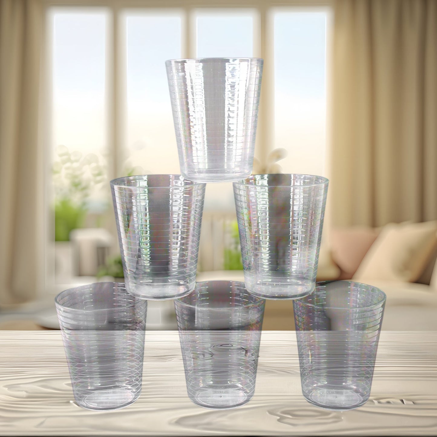 Plastic Ringo Glass showing smooth surface and odor-free plastic material