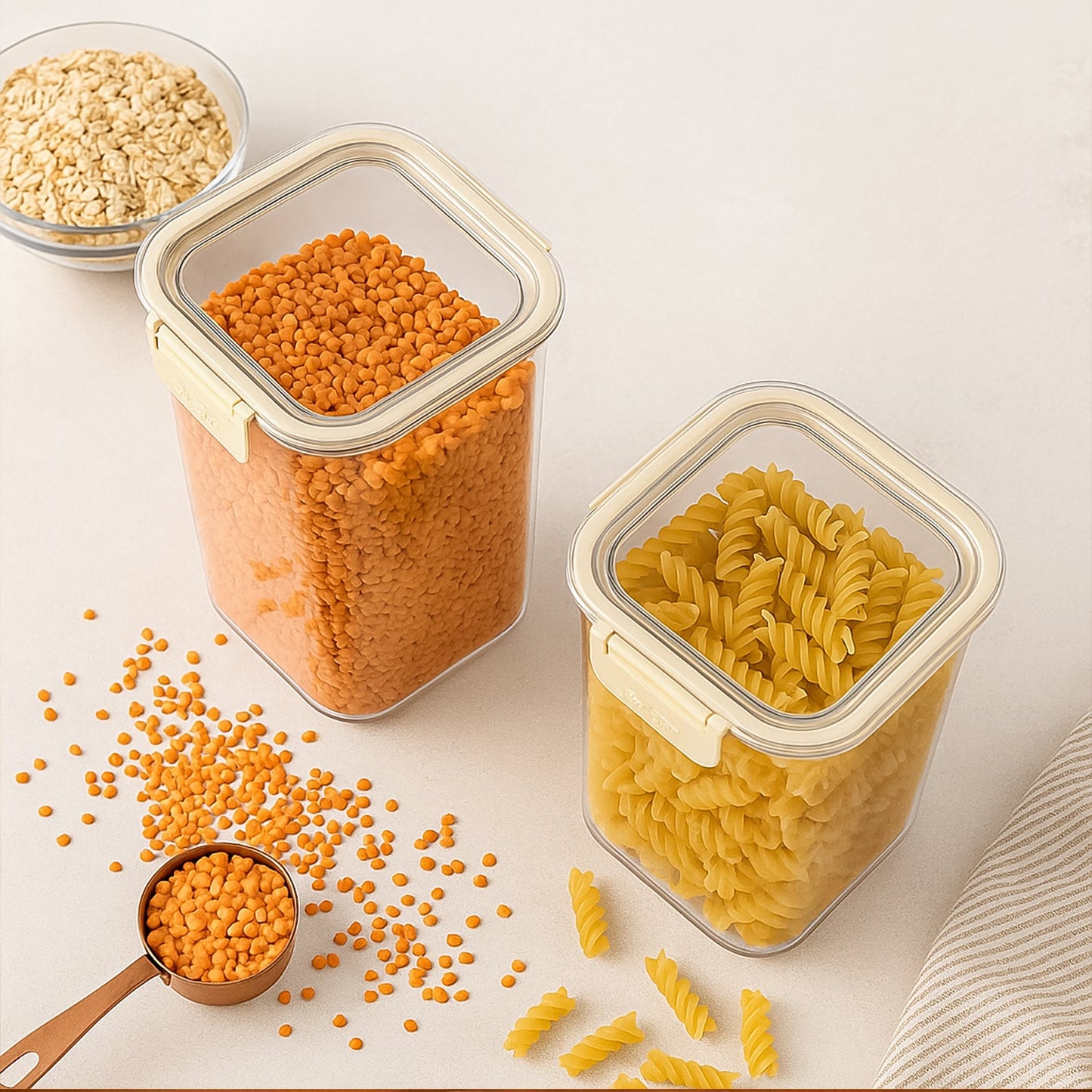 Modular kitchen airtight food storage containers by Apex