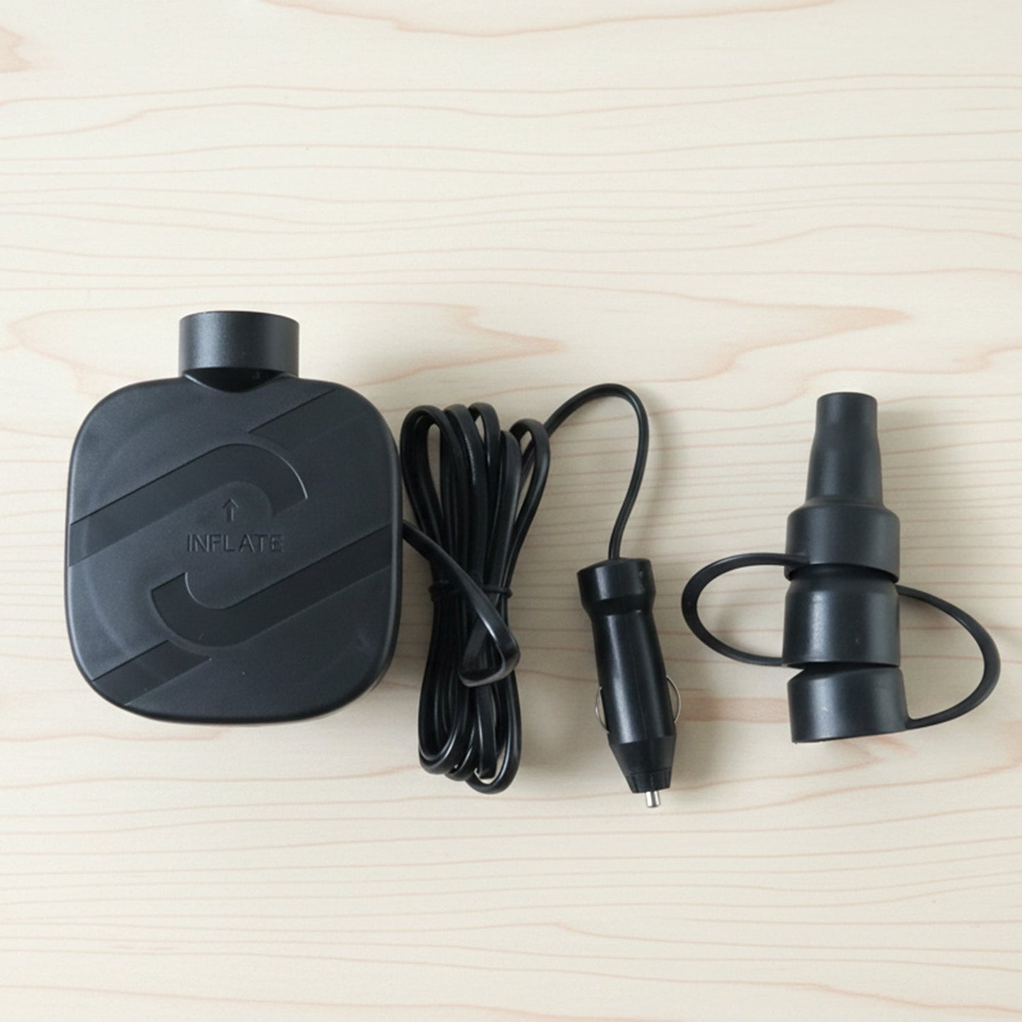 Vehicle air pump inflator kit ideal for travel use