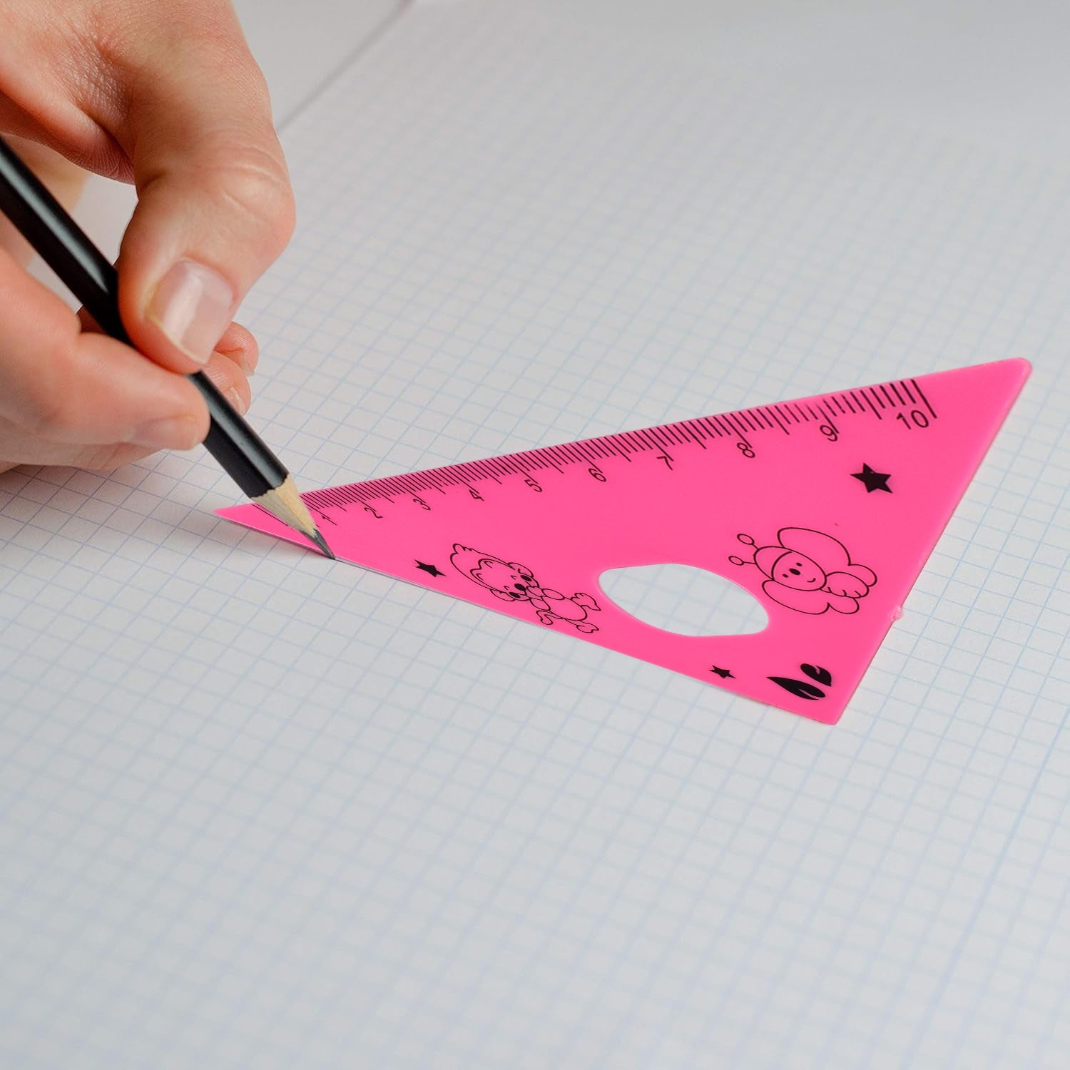 Close-up view of giraffe scale ruler with clear measurement markings