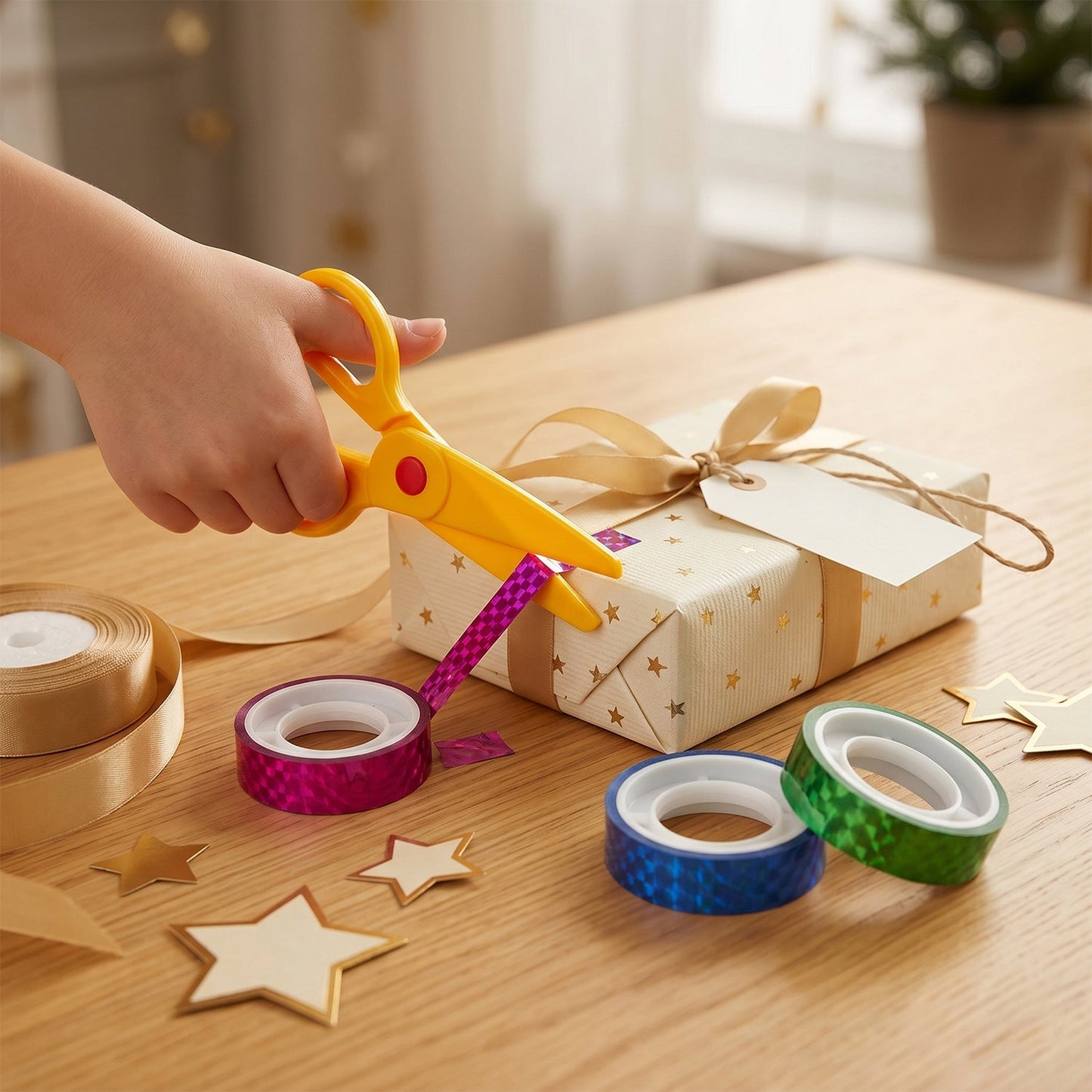 Gift pack of holographic tape rolls for decoration and crafts