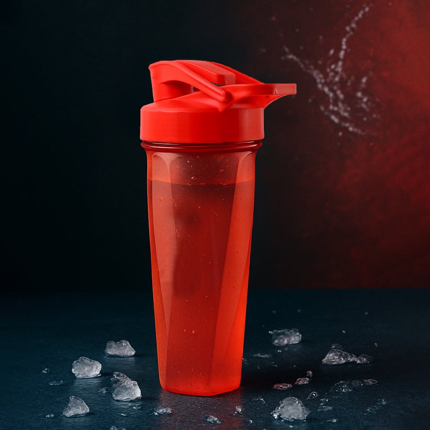 Hand mixer shaker bottle with leak-proof screw-on lid