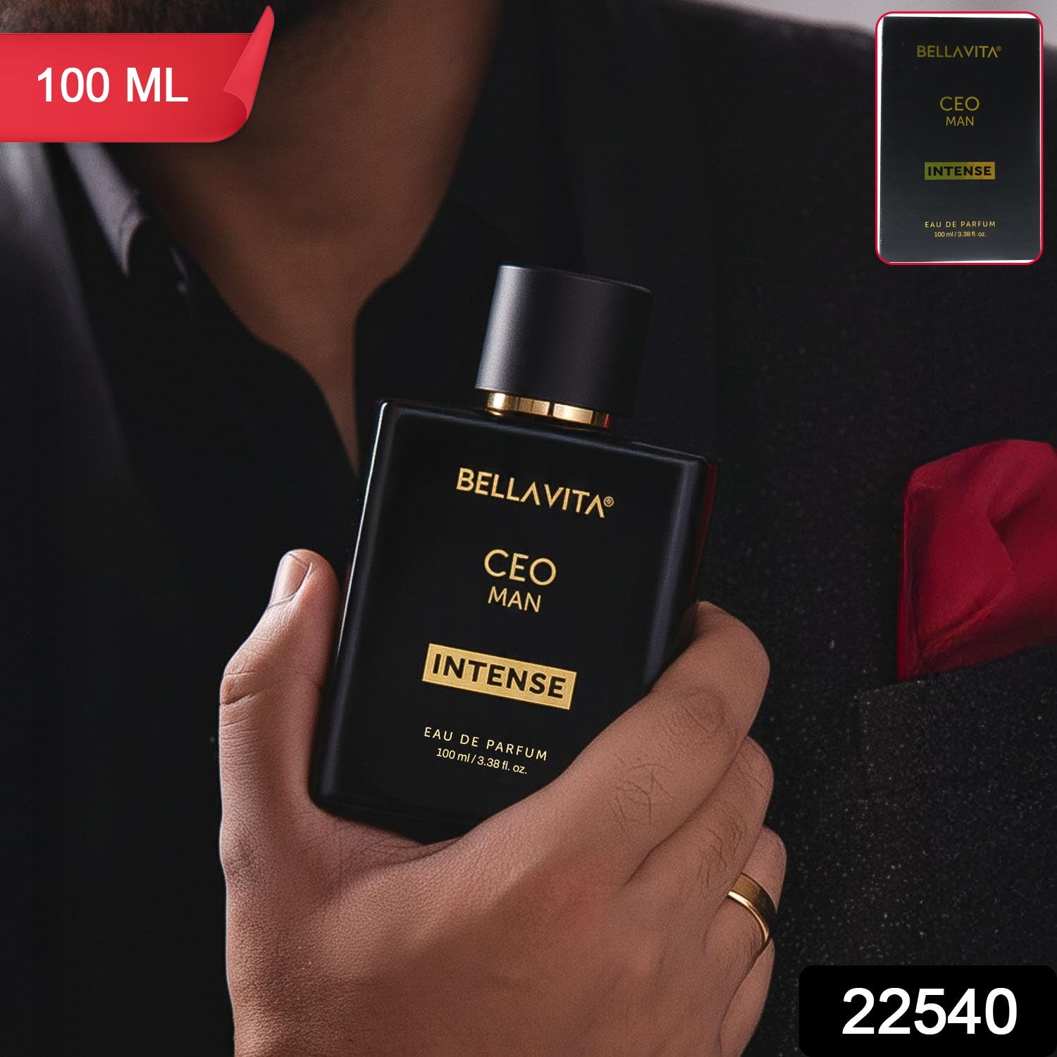 Men's premium perfume spray bottle with sophisticated finish