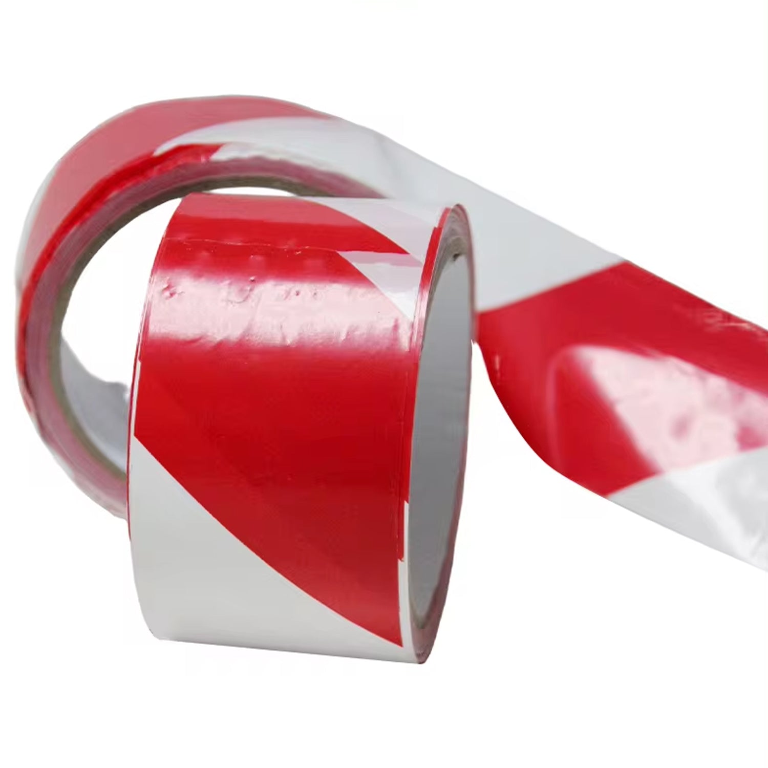 Close-up of the durable non-adhesive safety warning tape texture.